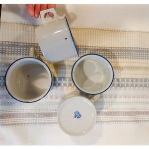 VTG DANSK Blue Rimmed Coffee Cups (Mist) set of 4